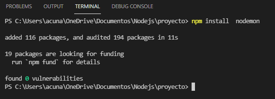 Creació de la carpeta