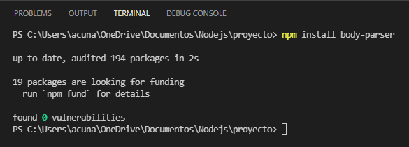 Creació de la carpeta