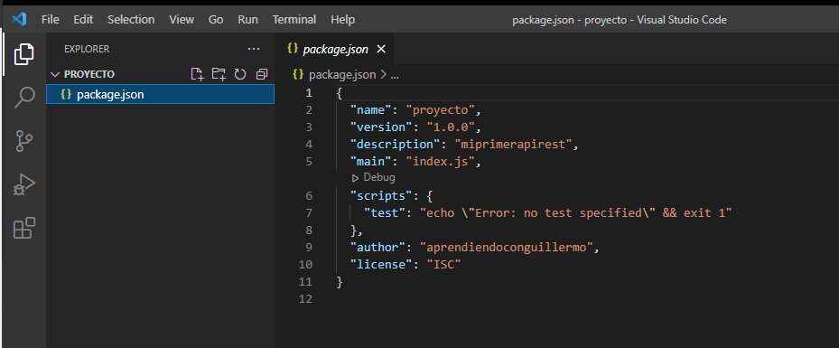 Creació de la carpeta