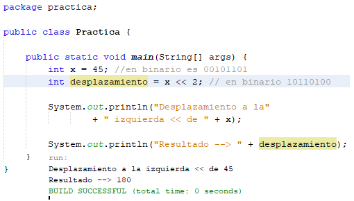 Figura 33. Ejemplo Desplazamiento a la izquierda <<