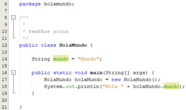  Figura 18. Ejemplo de mostrando un mensaje con un argumento de la clase