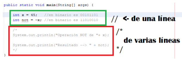 Figura 39. Ejemplo Comentarios