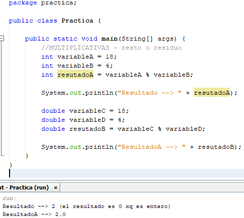Figura 23. Ejemplo Multiplicativas Resto o Residuo